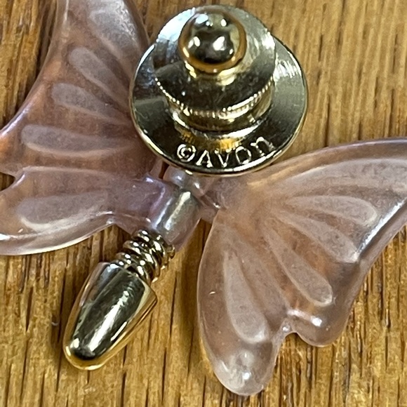 Avon Pink & White Butterfly Pins - Picture 4 of 4